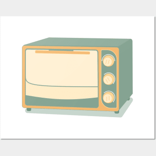 Microwave flat illustration design Posters and Art